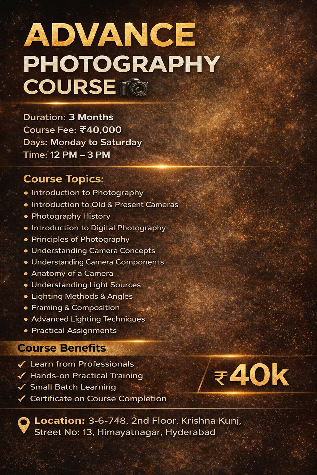 Advanced Photography Course